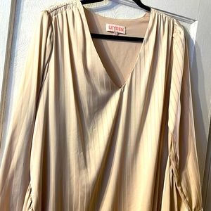 Women's Natural Leyden Sheath Dress Tie-waist V-neck